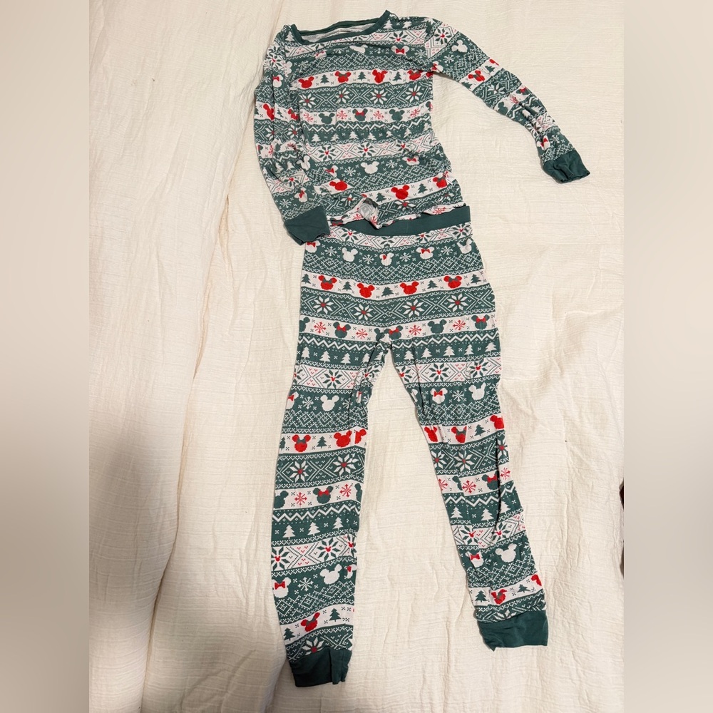 Disney Little Sleepies Mickey Christmas size 7/8